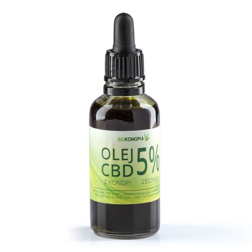 OLEJ KONOPNY CBD 5% 50ml Biokonopia na Arena.pl