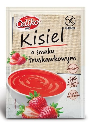 CELIKO KISIEL truskawkowy 40g  bez cukru bez glutenu na Arena.pl