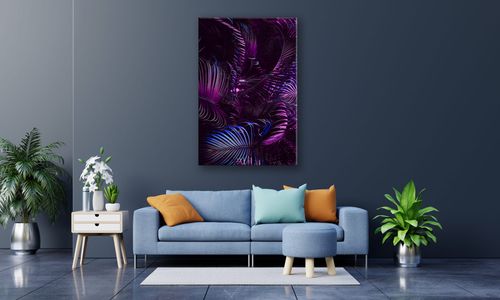 OBRAZ NA PŁÓTNIE 038 Fioletowe liście 60x90cm na Arena.pl