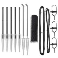 Ogrodzenie z słupkami Szary 0,5 x 10 m Stal pokryta PCV