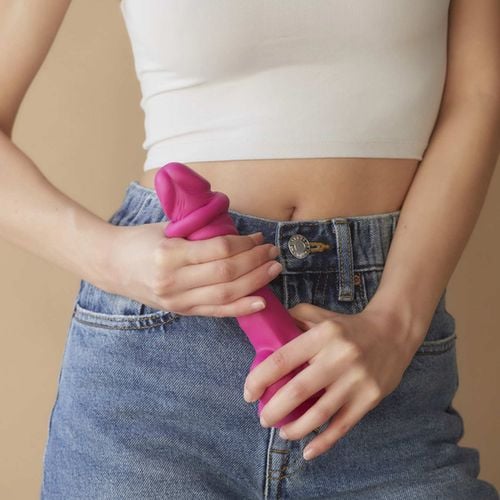 sliding skin realistic dildo fuchsia l na Arena.pl