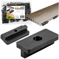 Klipsy montażowe do desek kompozytowych tarasowych plastikowe ukryty montaż