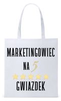 Torba Biała Eco Shopper Dla Marketingowca Prezent Z Nadrukiem Ze Zdjęciem