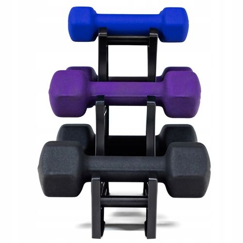 Zestaw hantli do ćwiczeń hantle hantelki ciężarki fitness stojak 1/2/3KG 12 na Arena.pl