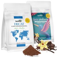 Kawa mielona Arabica Bezkofeinowa + Smakowa Decaf Czekolada Wanilia 2x250g