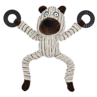 Zabawka pluszowa dla psa niedźwiedź z krążkami i piszczałką 25cm