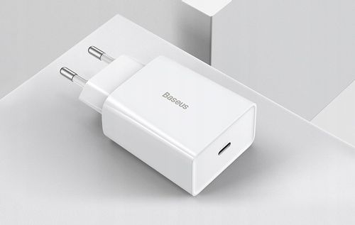 BASEUS SZYBKA ŁADOWARKA SIECIOWA MOCNA ZASILACZ USB-C TYPE-C QC 3.0 PD 20W na Arena.pl