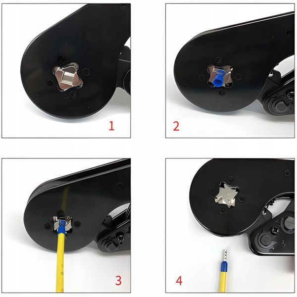 ZACISKARKA KONEKTORÓW KOŃCÓWEK 0,25-10 ŚCIĄGACZ IZOLACJI + 600 szt. TULEJEK zdjęcie 4
