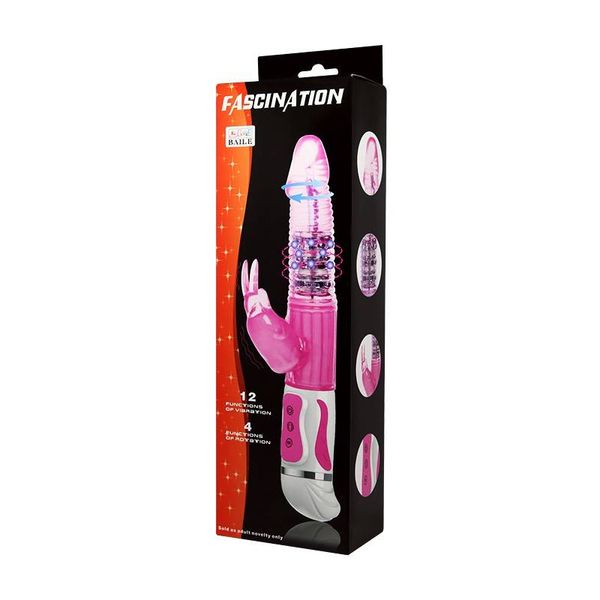 Naturalny Żelowy Wibrator Rotacyjny - Fascination Rabbit zdjęcie 10