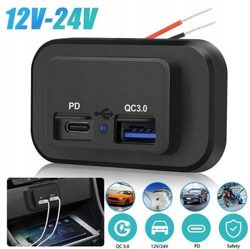 Ładowarka USB do zabudowy Podwójne gniazdo ładowarki PD USB-C12V na Arena.pl