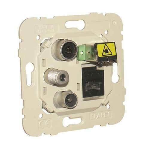 Efapel Logus90 gniazdo multimedialne rtv/sat końcowe z modułem RJ45 kat. 6 i modułem światłowodowym sc apc 21545 na Arena.pl