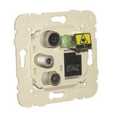 Efapel Logus90 gniazdo multimedialne rtv/sat końcowe z modułem RJ45 kat. 6 i modułem światłowodowym sc apc 21545