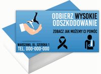 Wizytówki firmowe 100szt RÓŻNE WZORY do wyboru ODSZKODOWANIE