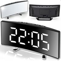 ZEGAR CYFROWY ZEGAREK ELEKTRONICZNY CYFROWY TEMPERATURA GODZINA BUDZIK LCD
