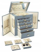 Szkatułka Na Biżuterię Organizer Kuferek Elegancki Pojemny Pudełko Duży