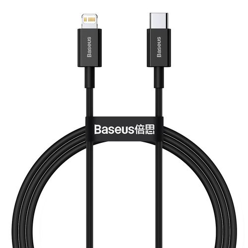 kabel usb-c do lightning baseus superior series, 20w, pd, 1m (czarny) na Arena.pl