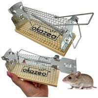 Pułapka humanitarna na myszy gryzonie żywołapka klatka łapka 15x6x6cm