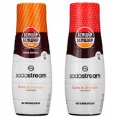 2X SYROP SODASTREAM SCHWIP SCHWAP COLA ORANGE ZERO