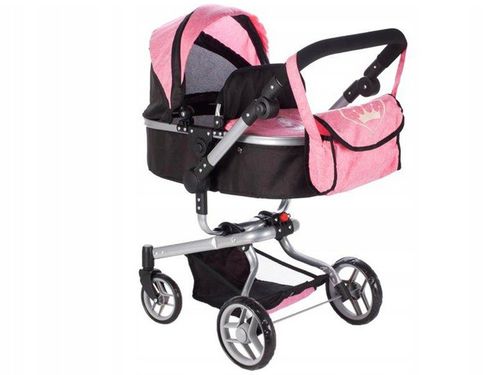 WÓZEK 2W1 GŁĘBOKI SPACERÓWKA DLA LALEK GONDOLA Składany + TORBA na Arena.pl