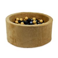 Suchy basen 90x40 Velvet sztruks piaskowy z piłeczkami 300 szt.(srebrne, beżowe, grafitowe, stare złoto)