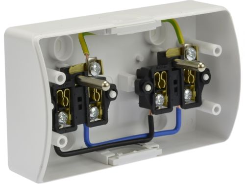 Koala gniazd podwójne 2x2P+Z natynkowe białe z klapką 162-51 na Arena.pl