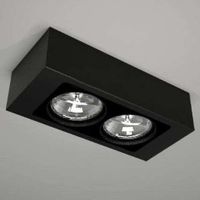 Plafon LAMPA sufitowa UTO 1144 Shilo natynkowa OPRAWA metalowa prostokątna czarna