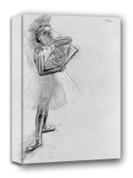 Dancer with a Fan, Edgar Degas - obraz na płótnie 70x100 cm