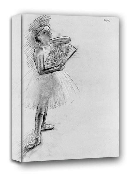 Dancer with a Fan, Edgar Degas - obraz na płótnie 20x30 cm zdjęcie 1