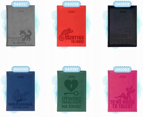 personalizowany Kalendarz Planer A6 2026 książkowy TERMINARZ TWOJE IMIĘ na Arena.pl