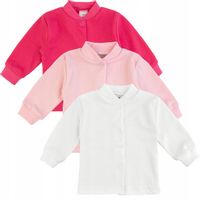 3-pak KAFTANIK dla noworodka dziewczynki BAWEŁNIANY koszulka niemowlęca 56