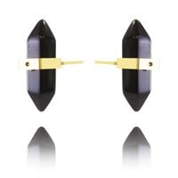 kolczyki ze stali szlachetnej pozłacanej kryształ górski kst2912cz