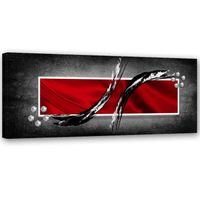 OBRAZ NA PŁÓTNIE Abstrakcja Czerwony Szary