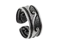 Elegancki oksydowany srebrny kolczyk nausznica ze wzorem srebro 925 K2641