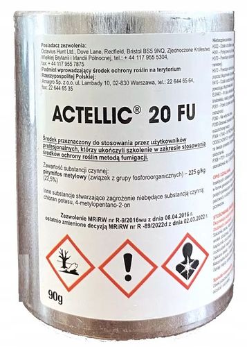 Actellic 20FU 90g świeca, desykacja pomieszczeń, wołek, trojszyk, spichrzel na Arena.pl