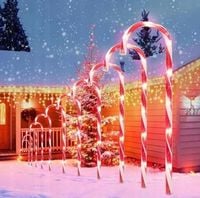 LAMPKI LED LASKA MIKOŁAJA CUKIERKI LIZAKI XL 6SZT 70CM DUŻE