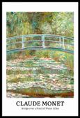 Plakat 40x60cm Design Bridge Over a Pond, Monet Vintage do Salonu