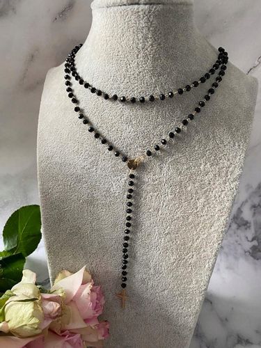 619 Różaniec naszyjnik Blueberry KONICZYNKI Stal na Arena.pl