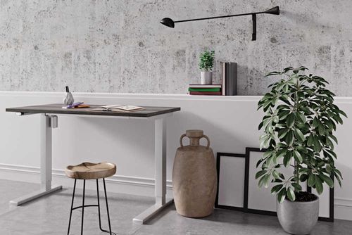 Solidne biurko regulowane 120x60 cm srebrne na Arena.pl