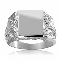 SREBRNY SYGNET Z ORNAMENTAMI PRÓBA SREBRA 925 GRAWER GRATIS