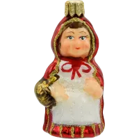 Bombka choinkowa szklana: Czerwony Kapturek