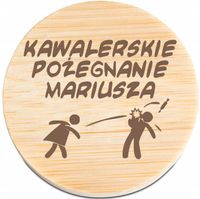 OTWIERACZ do piwa DREWNIANY personalizacja grawer kawalerskie pożegnanie