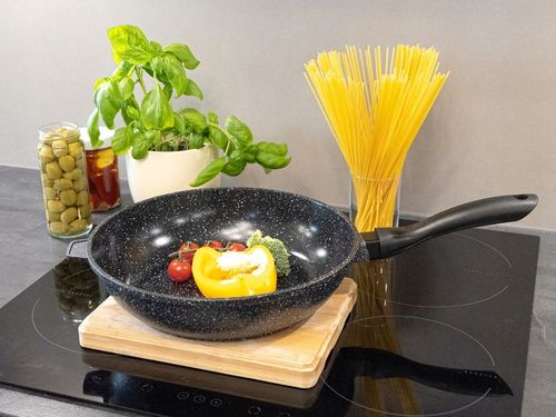 KOMPLET GARNKÓW MARMUROWYCH PATELNIA GARNKI MARMURKOWE ZESTAW INDUKCJA/GAZ na Arena.pl