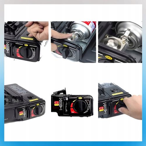 KUCHENKA TURYSTYCZNA GAZOWA CERAMICZNA PRZENOŚNA 2W1 + REDUKTOR Z WALIZKĄ na Arena.pl