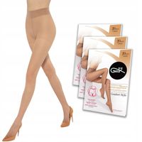 Lekkie Matowe Rajstopy Gatta Comfort Style 20Den Wysoka Jakość 3-PAK Visone