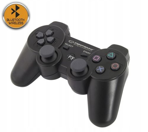 BEZPRZEWODOWY GAMEPAD BLUETOOTH PAD PS3 WIBRACJA CZARNY ESPERANZA MARINE na Arena.pl