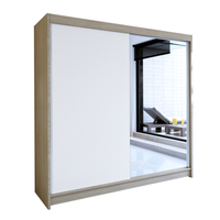 SZAFA PRZESUWNA TALIN I z lustrem 180 Garderoba - SONOMA/BIAŁY