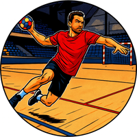 Opłatek na tort Piłka Ręczna Sport Halowy Mecz Gol