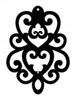 Zawieszka dekor ozdoba ażurowa dekoracja Z5 czarna