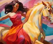 Plakat 60x50cm Taniec na Wietrznym Koniu