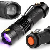 LATARKA UV TAKTYCZNA ZOOM DO BURSZTYNÓW BAKNOTÓW TESTER IPX4 PRZENOŚNA